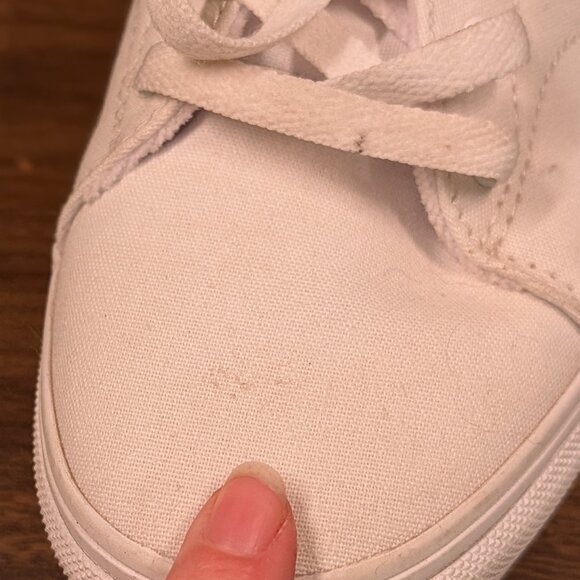 White Vans Barely Worn Size 3 Missy - Picture 5 of 6